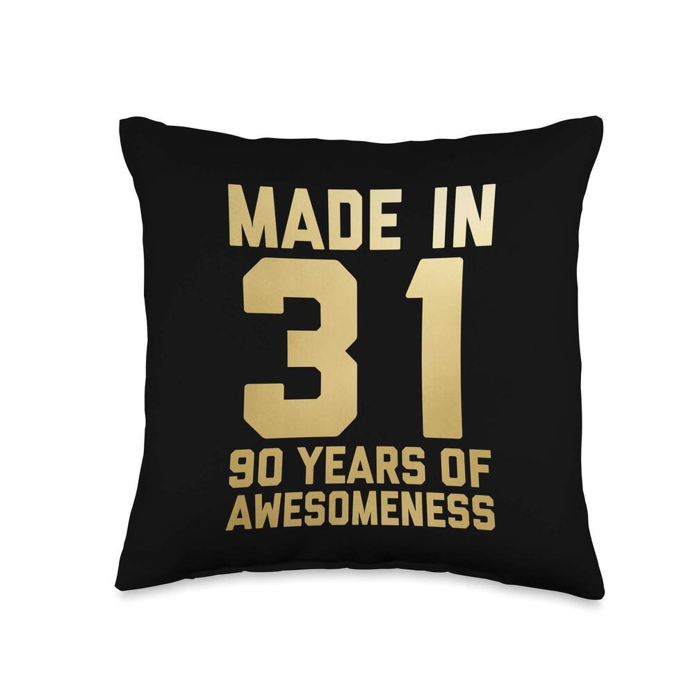 1228 90th Birthday Gift Man Age 90 Year Old Grandpa 1931 Throw Pillow